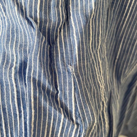 J.O.A. 100% Cotton Striped Blue and White Dress - Picture 11 of 11